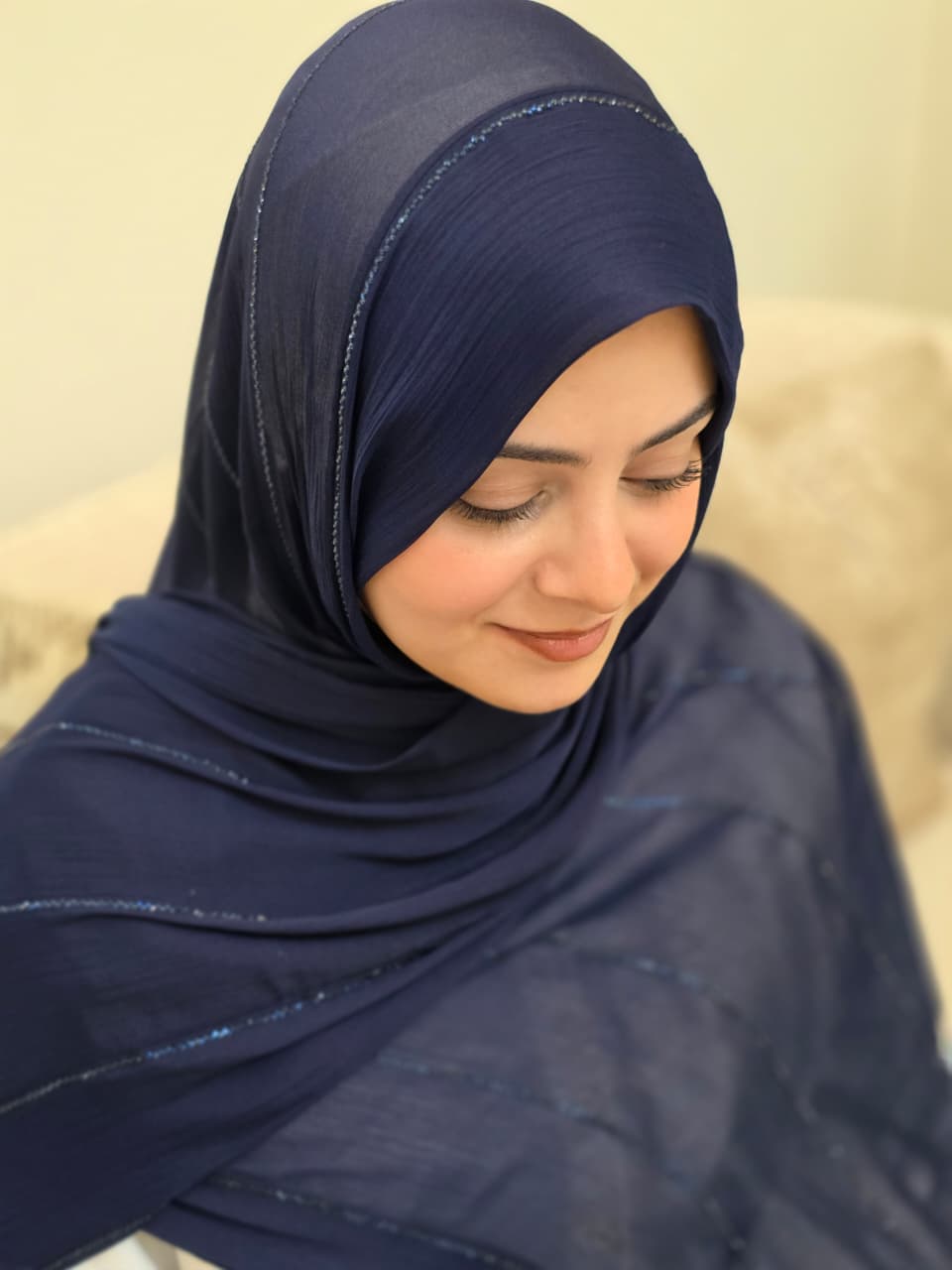 Rhinestone Chiffon Veils (With Fold)