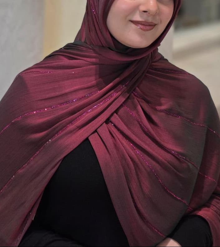 Rhinestone Chiffon Veils (With Fold)