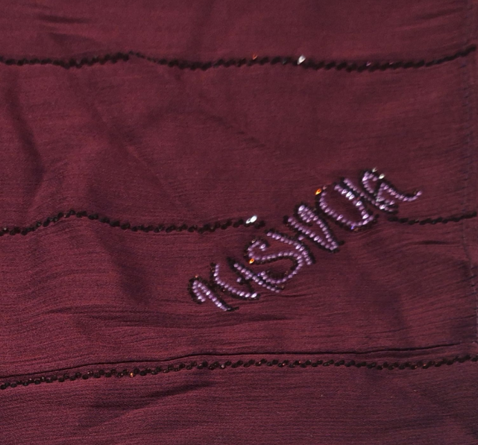 Rhinestone Chiffon Folded Veils (44)